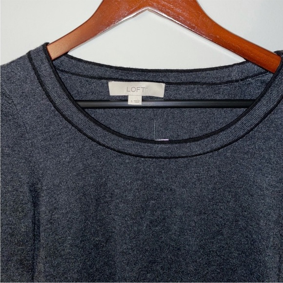 LOFT Charcoal Long Sleeve Top - Picture 3 of 6